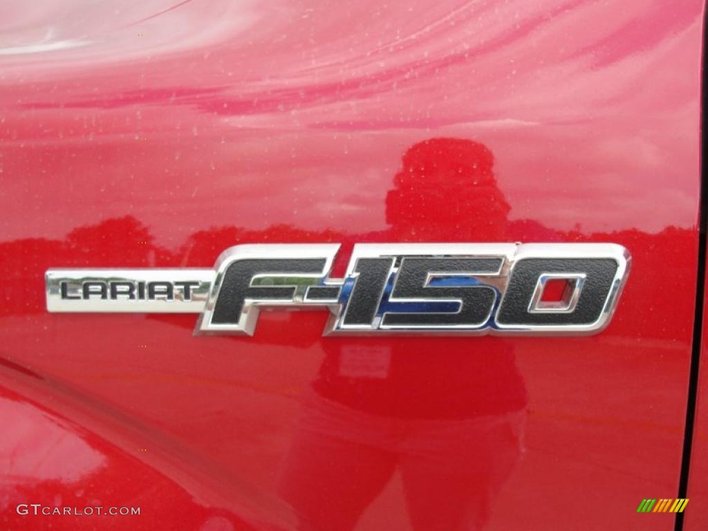 2011 F150 Lariat SuperCrew - Red Candy Metallic / Black photo #13