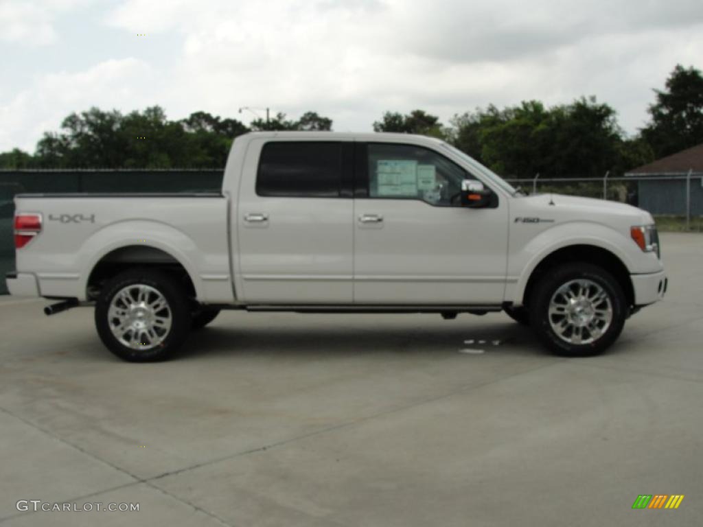 2011 F150 Platinum SuperCrew 4x4 - White Platinum Metallic Tri-Coat / Steel Gray/Black photo #2