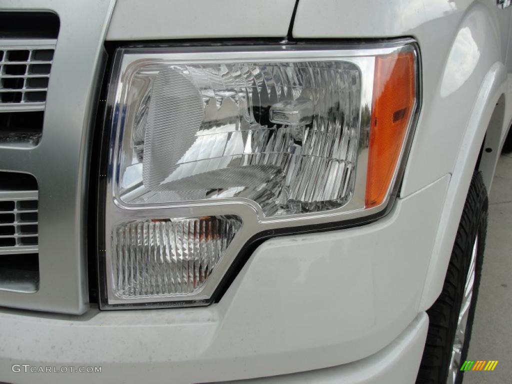 2011 F150 Platinum SuperCrew 4x4 - White Platinum Metallic Tri-Coat / Steel Gray/Black photo #9