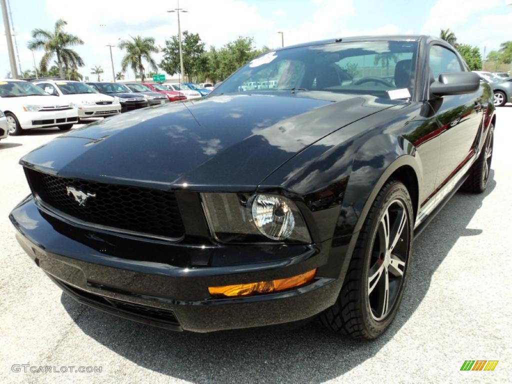 2005 Mustang V6 Premium Coupe - Black / Dark Charcoal photo #12