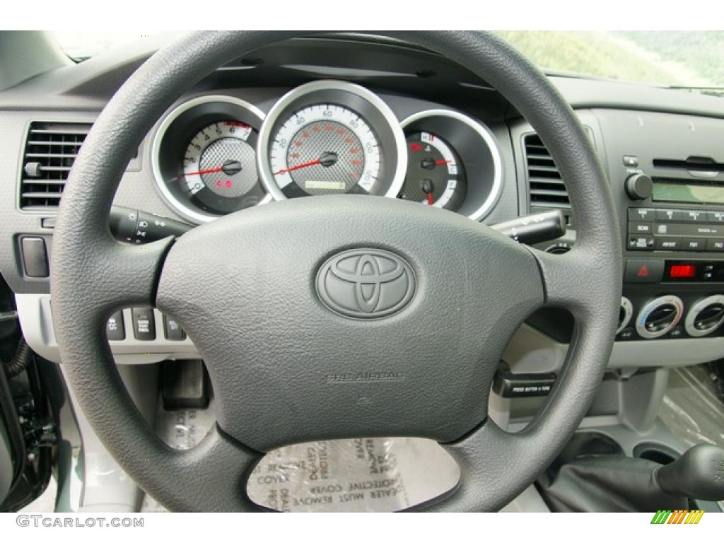 2011 Toyota Tacoma Regular Cab 4x4 Graphite Gray Steering Wheel Photo #48046003
