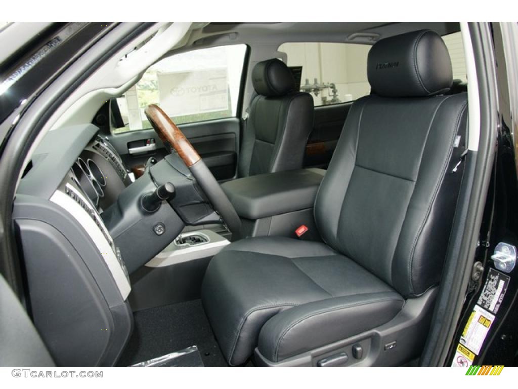 Black Interior 2011 Toyota Tundra Platinum CrewMax 4x4 Photo #48046345