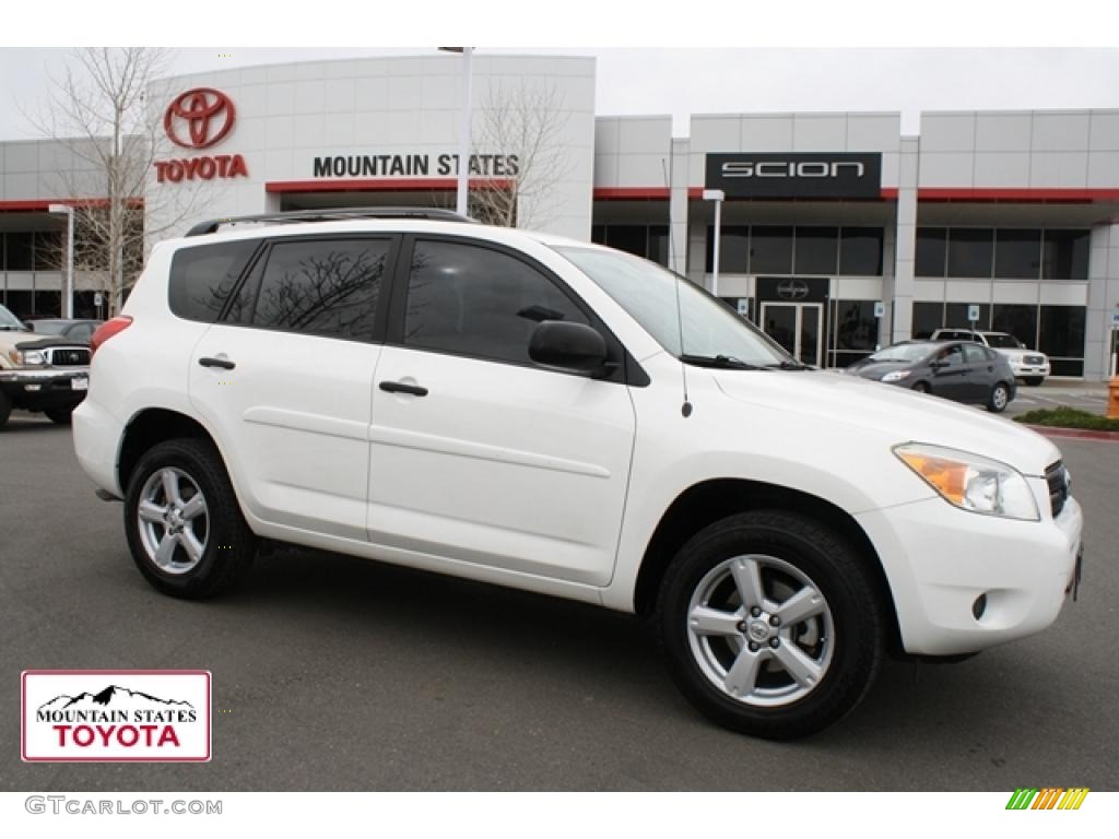 2007 RAV4 4WD - Super White / Ash Gray photo #1