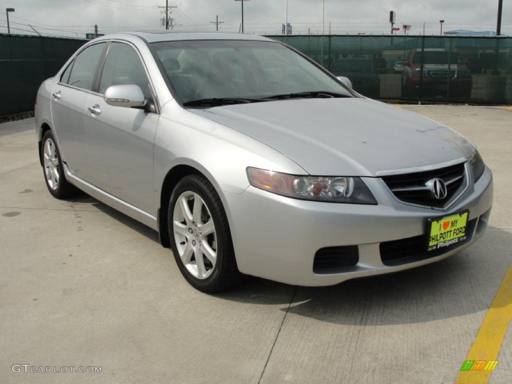 Satin Silver Metallic 2004 Acura TSX Sedan Exterior Photo #48049517