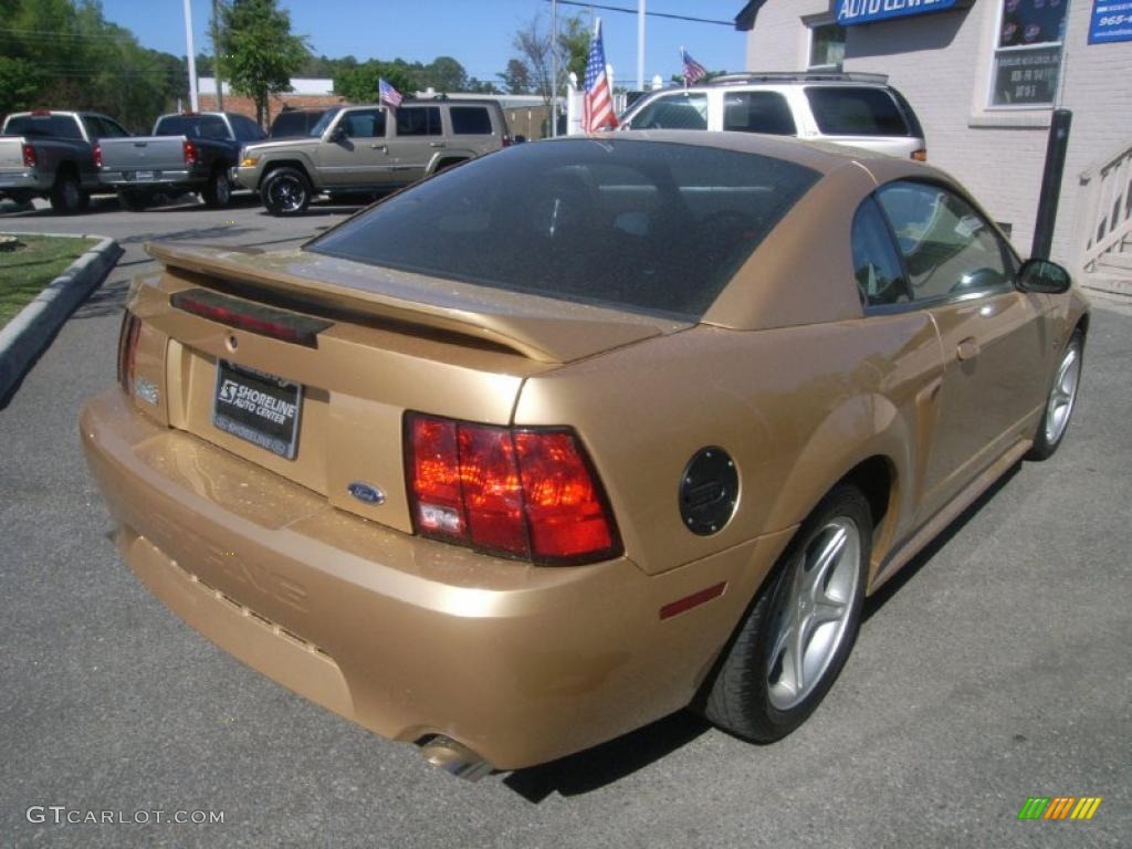 2000 Mustang GT Coupe - Sunburst Gold Metallic / Dark Charcoal photo #5