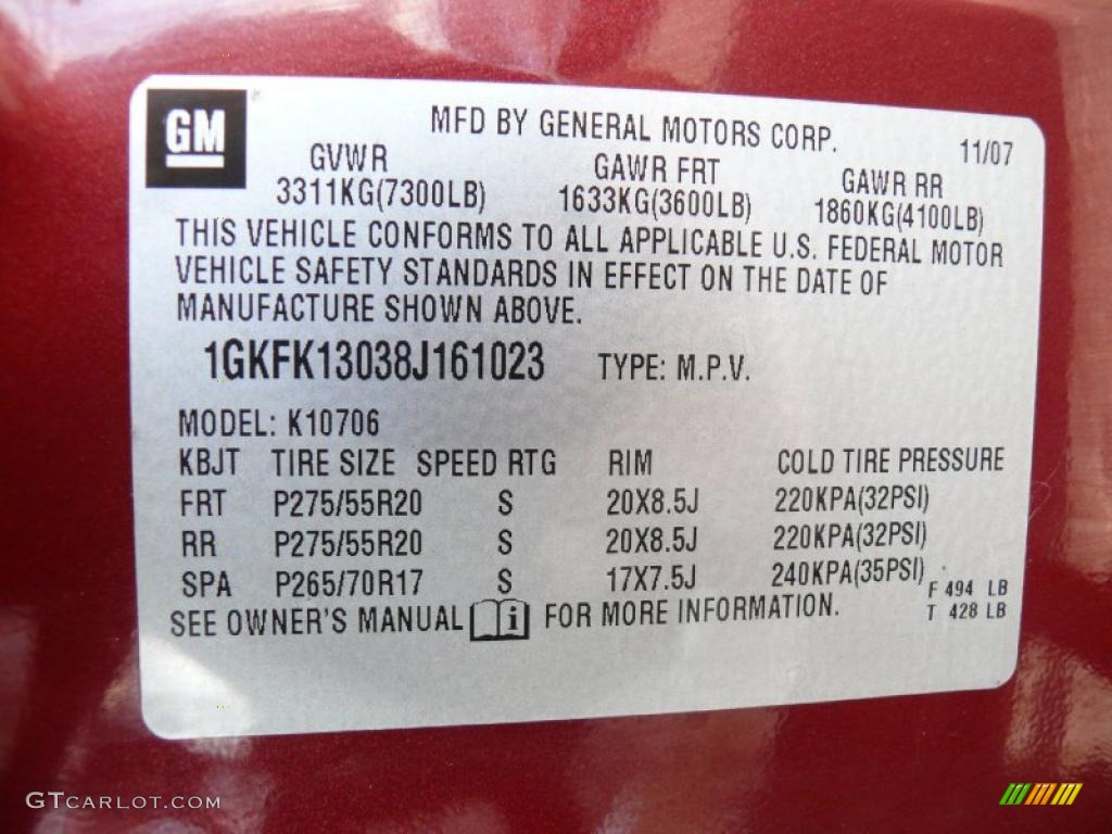 2008 Yukon SLT 4x4 - Sonoma Red Metallic / Light Tan photo #15
