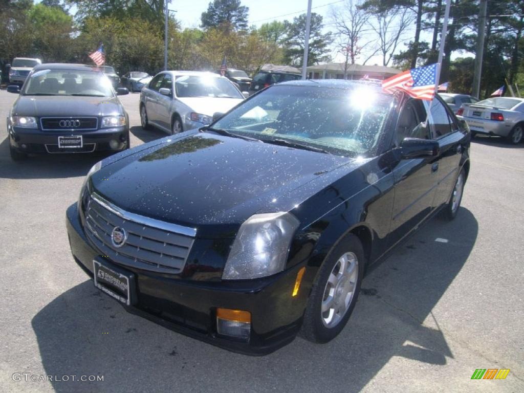 2003 CTS Sedan - Sable Black / Light Gray/Ebony photo #1