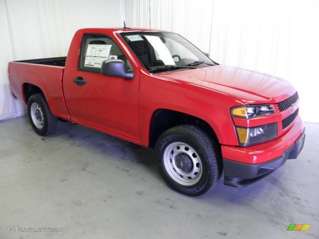 2011 Colorado Work Truck Regular Cab - Victory Red / Ebony photo #1