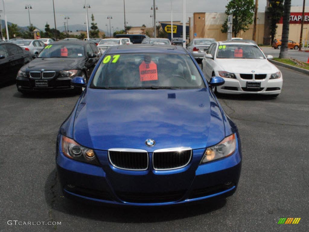 2007 3 Series 328i Sedan - Montego Blue Metallic / Grey photo #2