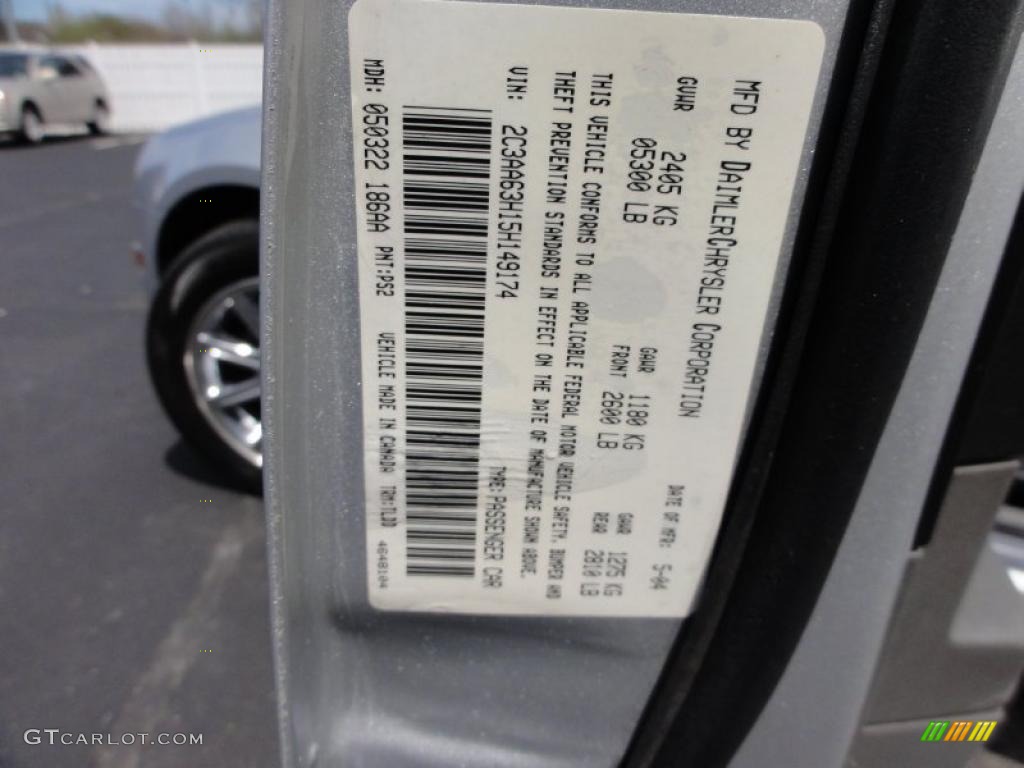 2005 300 C HEMI - Bright Silver Metallic / Dark Slate Gray/Light Graystone photo #36