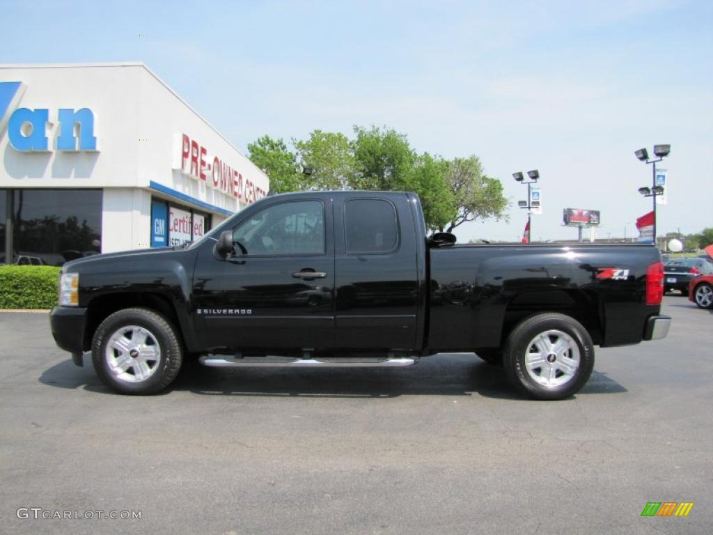 2008 Silverado 1500 LT Extended Cab 4x4 - Black / Ebony photo #4