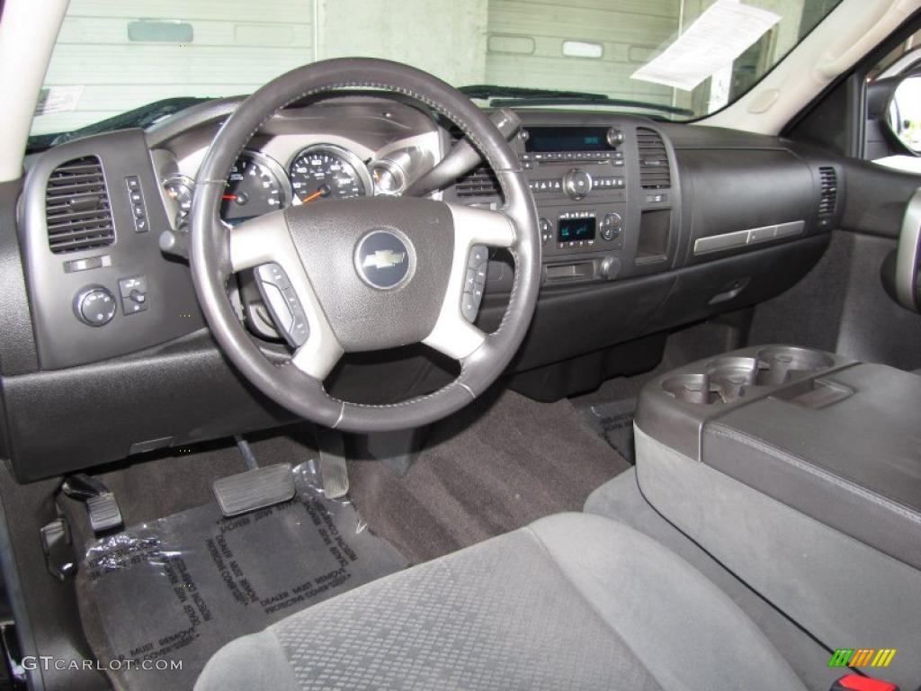 Ebony Interior 2008 Chevrolet Silverado 1500 LT Extended Cab 4x4 Photo #48056861