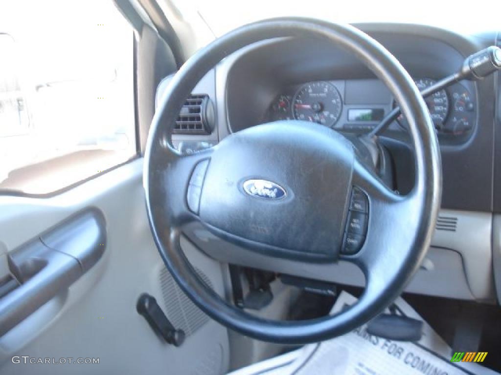 2006 Ford F550 Super Duty XL Crew Cab Dump Truck Medium Flint Steering Wheel Photo #48060389