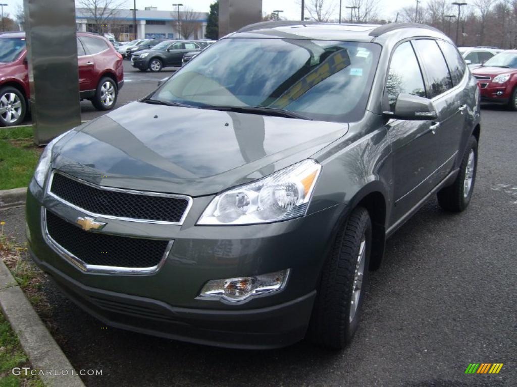 2011 Steel Green Metallic Chevrolet Traverse LT 48025297 Photo 3