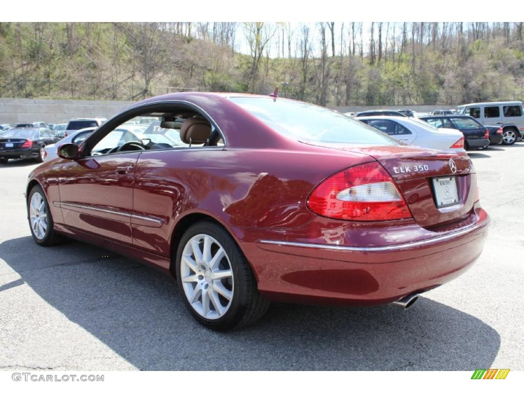 2007 CLK 350 Coupe - Storm Red Metallic / Sport Cappuccino Brown/Black photo #4