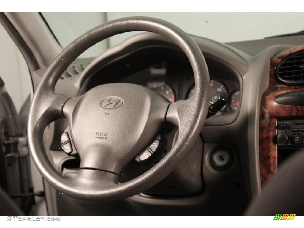 2002 Hyundai Santa Fe 2.4 Gray Steering Wheel Photo #48064535