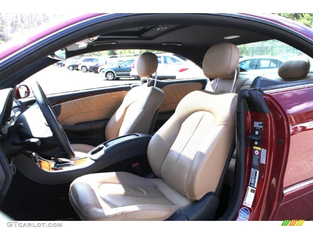 2007 CLK 350 Coupe - Storm Red Metallic / Sport Cappuccino Brown/Black photo #11