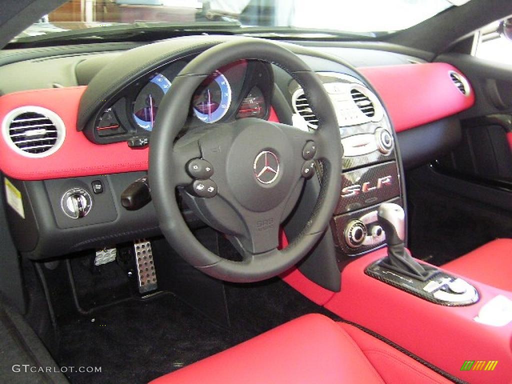 2008 Mercedes-Benz SLR McLaren Roadster 300SL Red Dashboard Photo #4806514