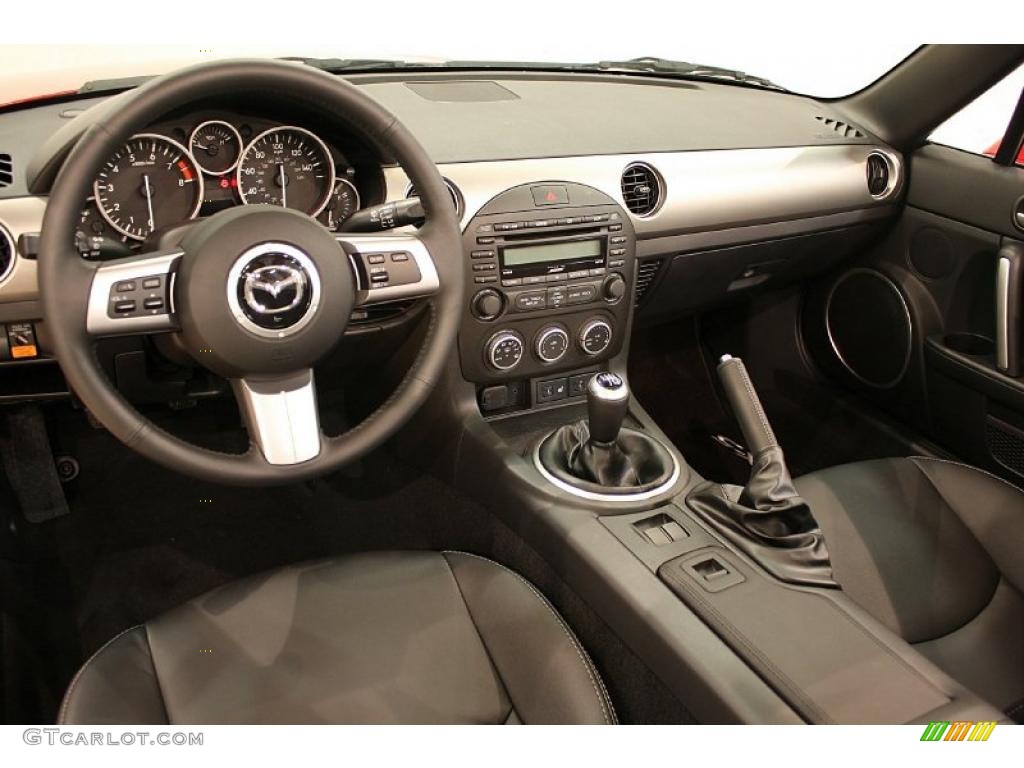 Black Interior 2010 Mazda MX-5 Miata Grand Touring Roadster Photo #48065549