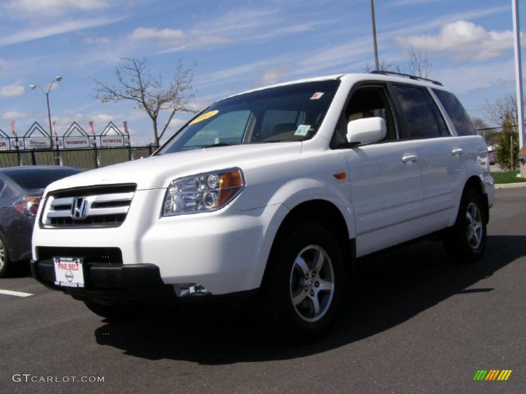 2008 Pilot EX-L 4WD - Taffeta White / Saddle photo #1