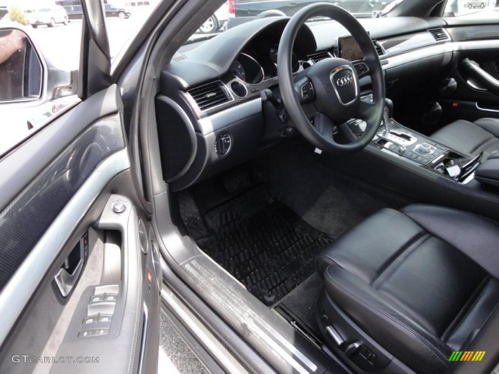 Black Valcona Leather Interior 2009 Audi S8 5.2 quattro Photo #48067925