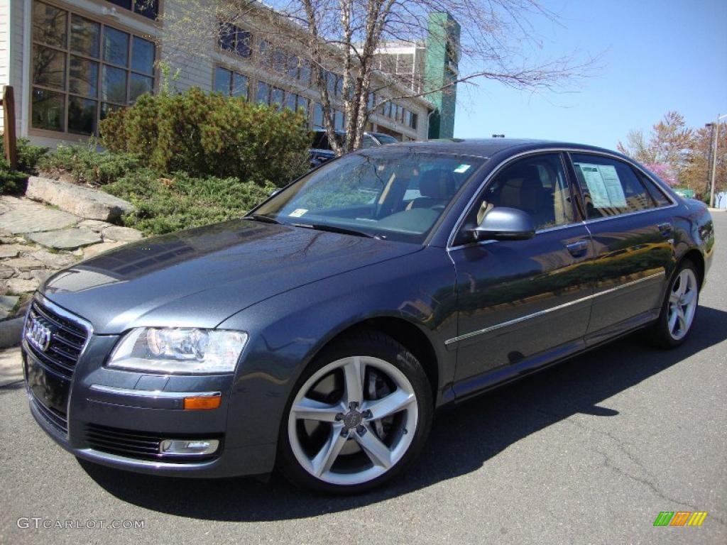 2008 A8 L 4.2 quattro - Oyster Gray Metallic / Amaretto photo #2
