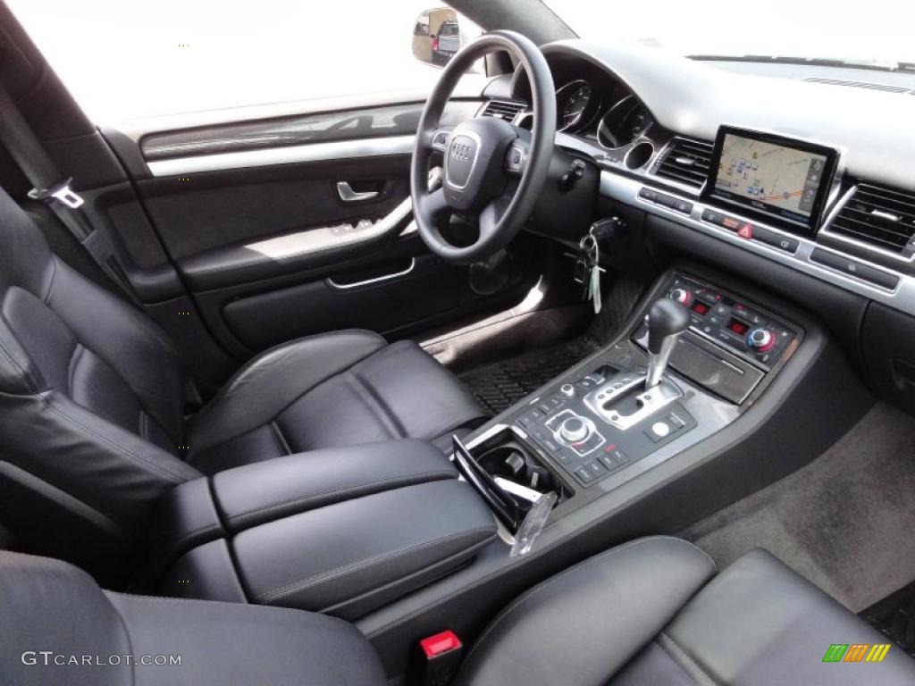 2009 Audi S8 5.2 quattro Black Valcona Leather Dashboard Photo #48068000