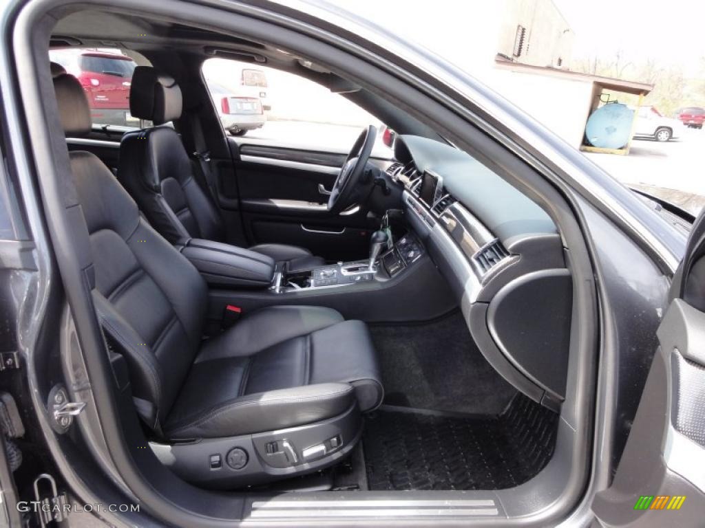 Black Valcona Leather Interior 2009 Audi S8 5.2 quattro Photo #48068012