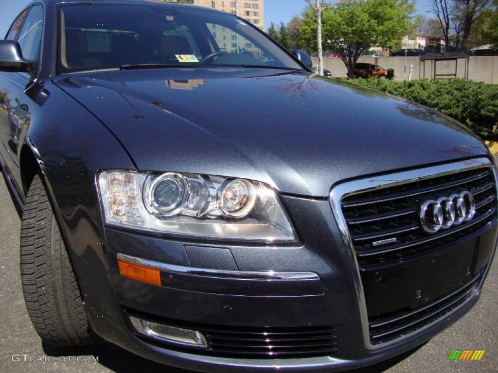 2008 A8 L 4.2 quattro - Oyster Gray Metallic / Amaretto photo #12