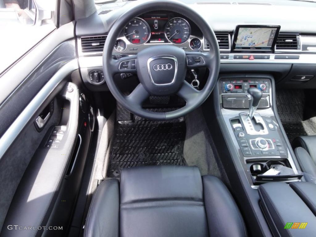 2009 Audi S8 5.2 quattro Black Valcona Leather Dashboard Photo #48068168