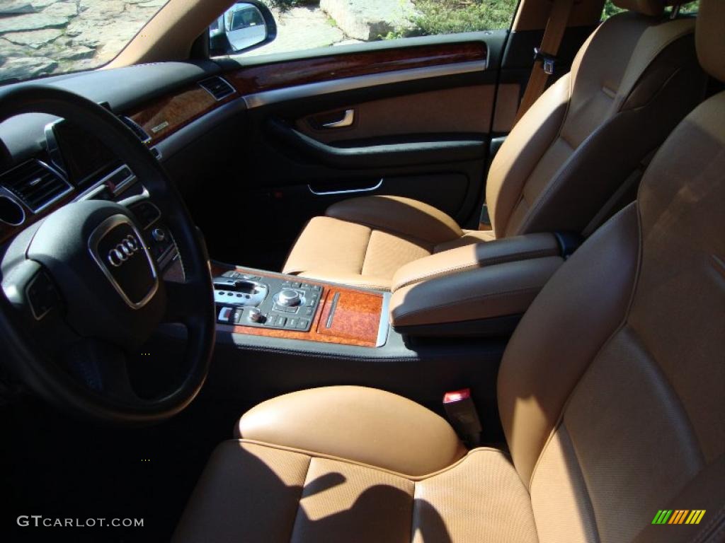 2008 A8 L 4.2 quattro - Oyster Gray Metallic / Amaretto photo #18
