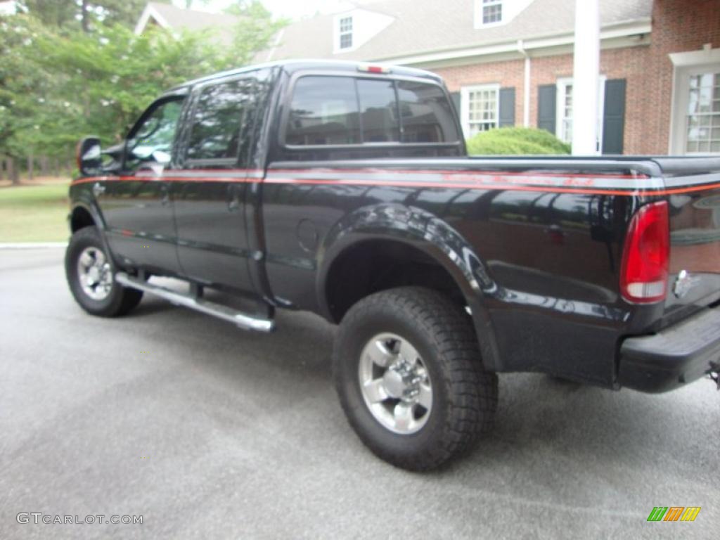 2004 F250 Super Duty Harley Davidson Crew Cab 4x4 - Black / Black photo #8