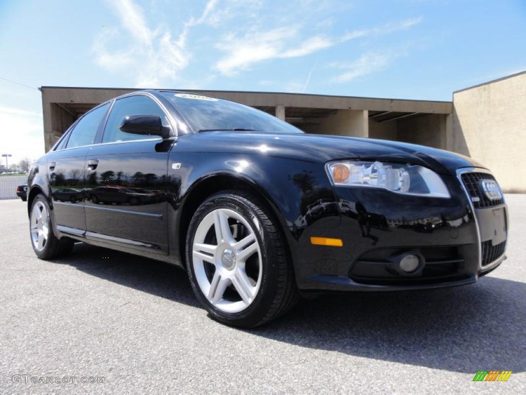 2008 A4 2.0T quattro S-Line Sedan - Brilliant Black / Beige photo #5