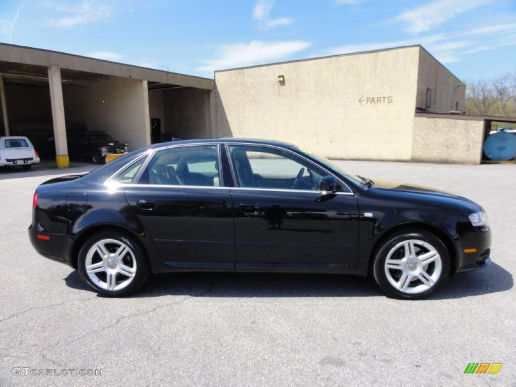 2008 A4 2.0T quattro S-Line Sedan - Brilliant Black / Beige photo #7