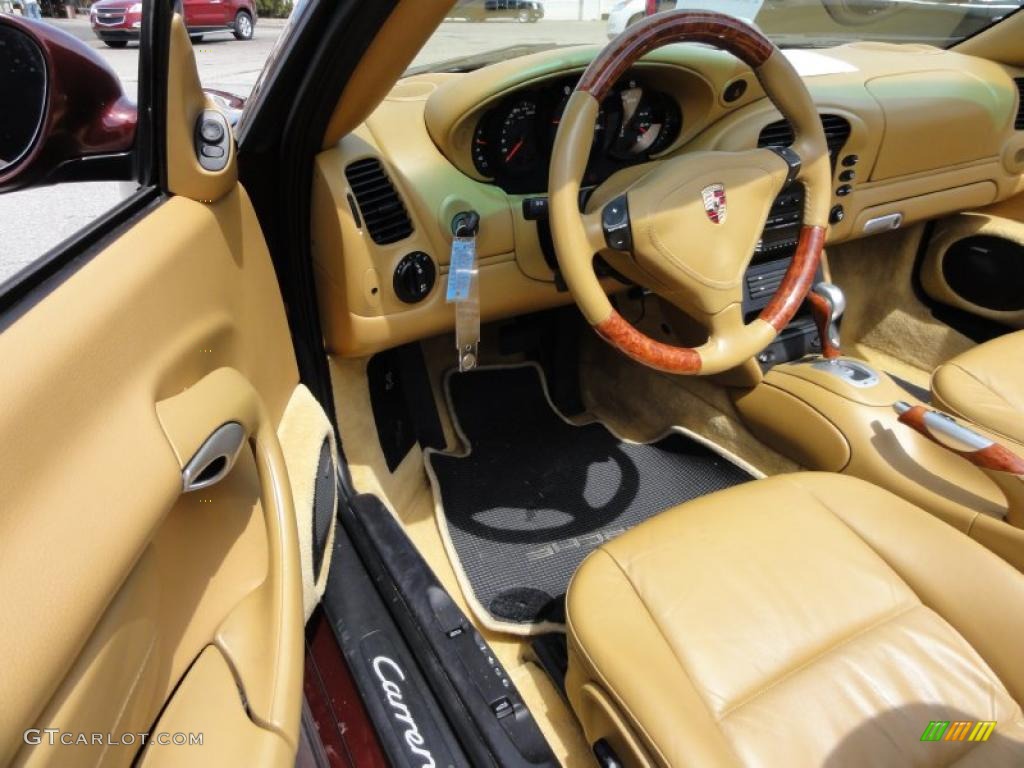 Savanna Beige Interior 2004 Porsche 911 Carrera Cabriolet Photo #48071726