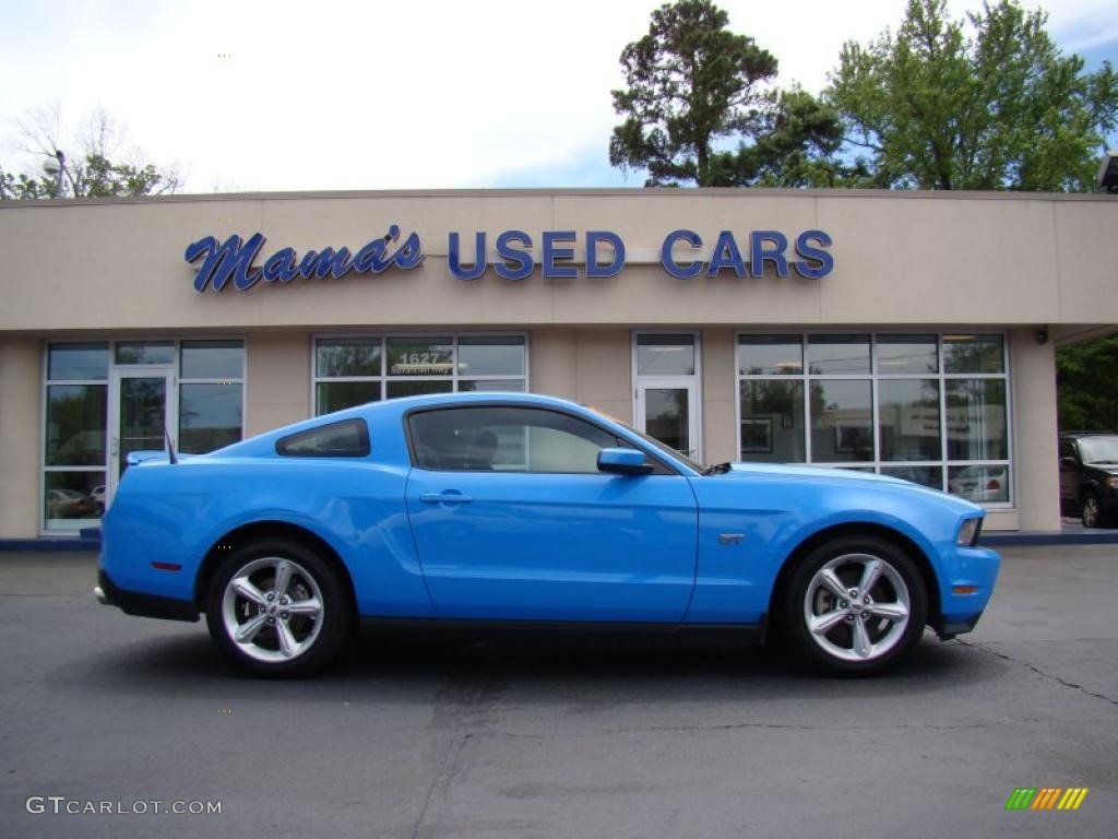 2010 Mustang GT Coupe - Grabber Blue / Charcoal Black photo #1