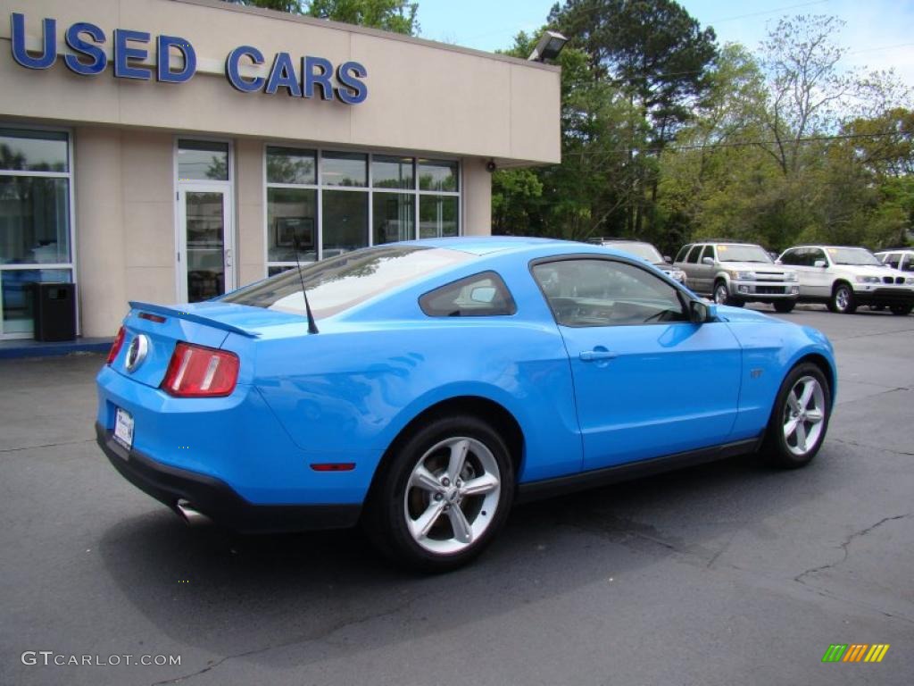 2010 Mustang GT Coupe - Grabber Blue / Charcoal Black photo #8