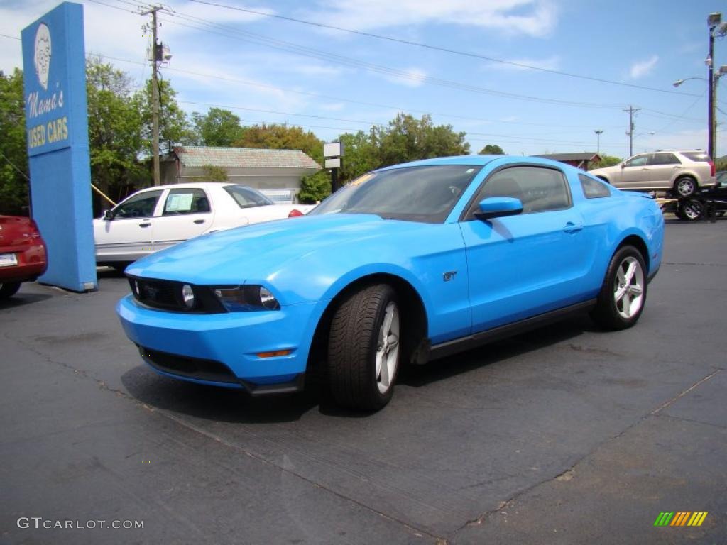 2010 Mustang GT Coupe - Grabber Blue / Charcoal Black photo #30