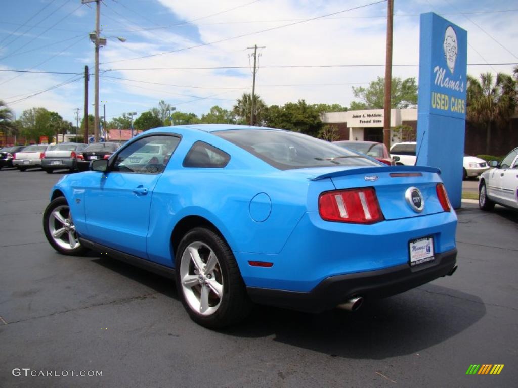 2010 Mustang GT Coupe - Grabber Blue / Charcoal Black photo #31