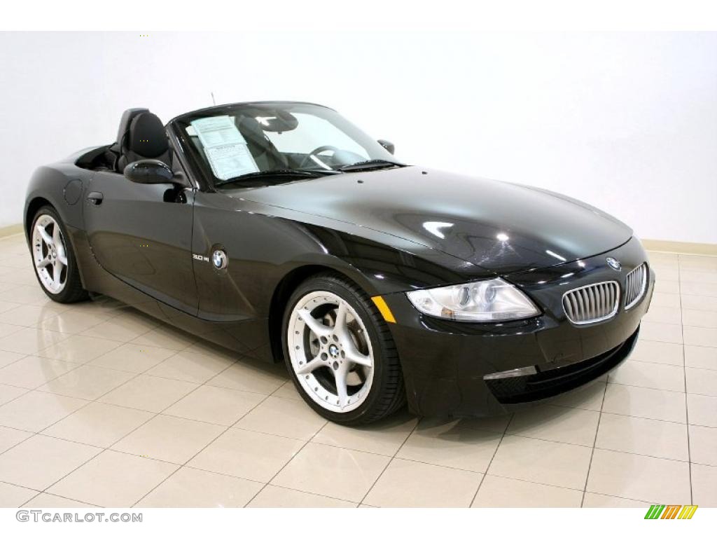 2006 Z4 3.0si Roadster - Black Sapphire Metallic / Black photo #1