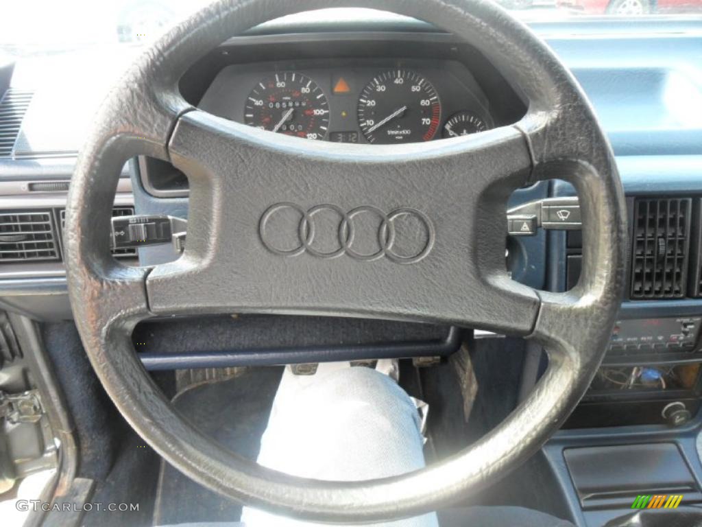 1986 Audi 5000 S Sedan Marine Blue Steering Wheel Photo #48074036