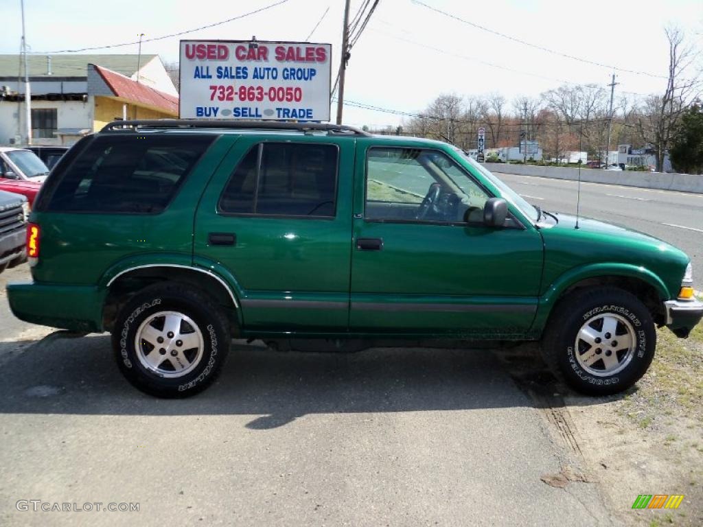 2000 Blazer LS 4x4 - Meadow Green Metallic / Medium Gray photo #9