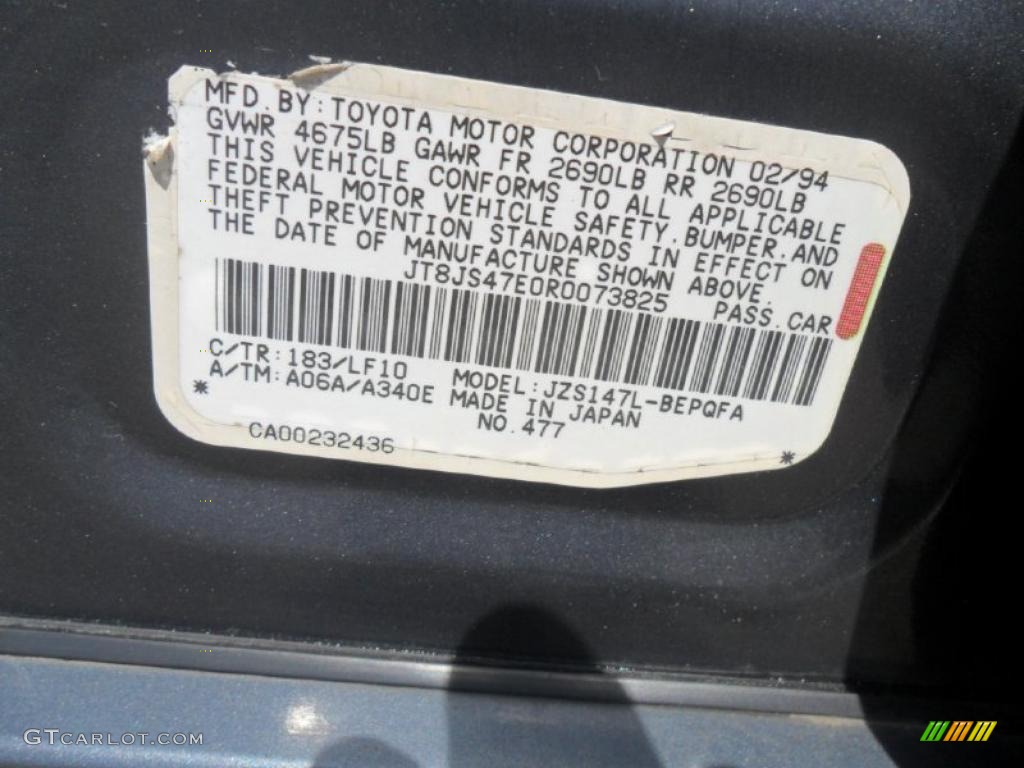1994 Lexus GS 300 Color Code Photos