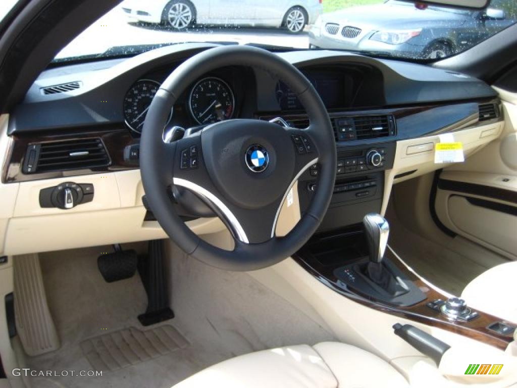 Cream Beige Dakota Leather Interior 2011 BMW 3 Series 335i Convertible Photo #48076389