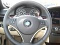 2011 BMW 3 Series Cream Beige Dakota Leather Interior Steering Wheel Photo