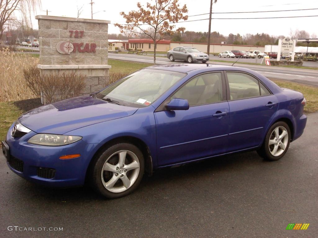 2006 MAZDA6 s Sedan - Lapis Blue Metallic / Beige photo #1