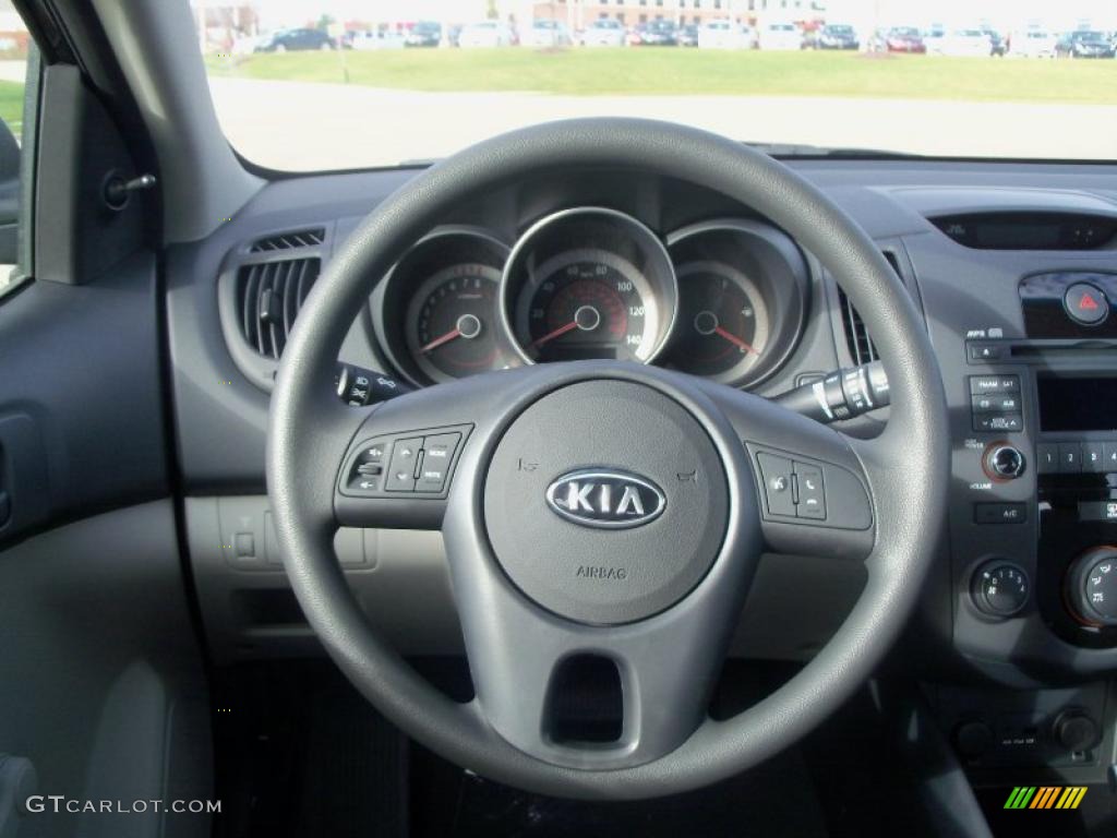 2011 Kia Forte LX Stone Steering Wheel Photo #48077973
