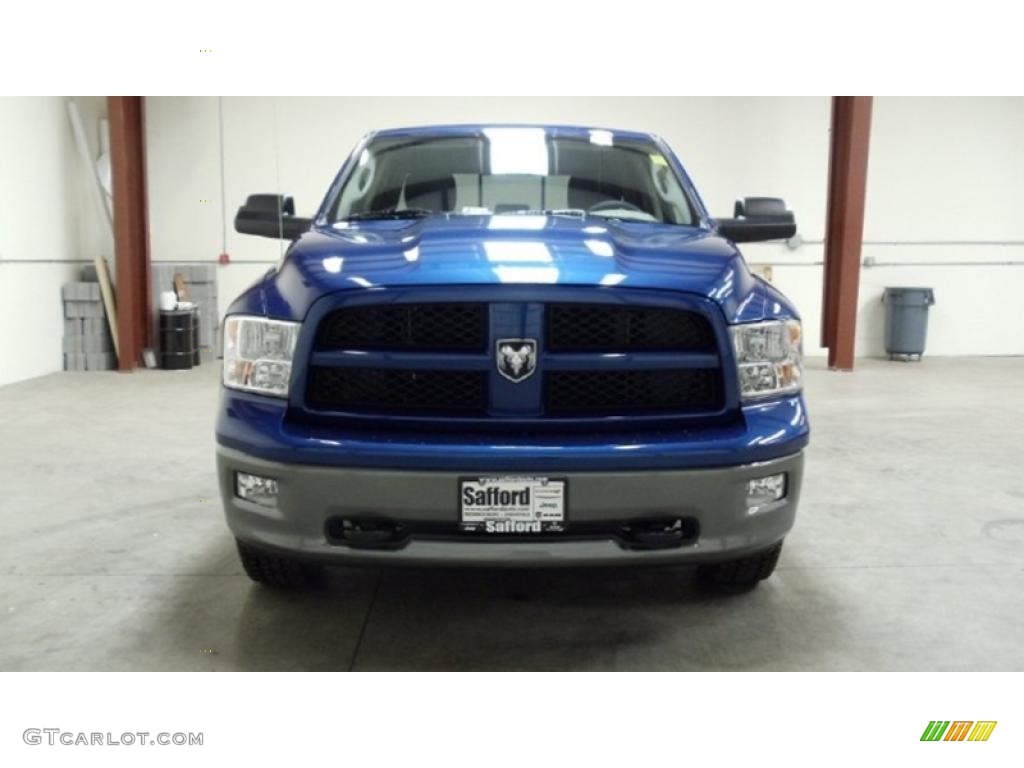 2011 Ram 1500 SLT Quad Cab 4x4 - Deep Water Blue Pearl / Dark Slate Gray/Medium Graystone photo #2
