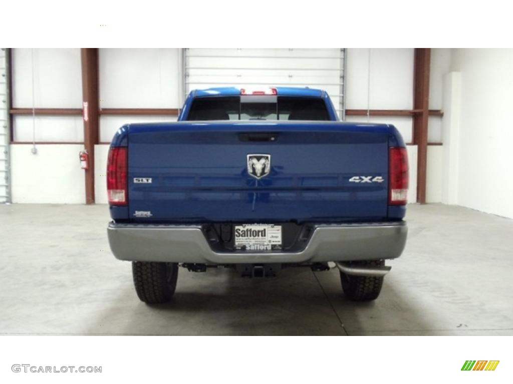 2011 Ram 1500 SLT Quad Cab 4x4 - Deep Water Blue Pearl / Dark Slate Gray/Medium Graystone photo #5