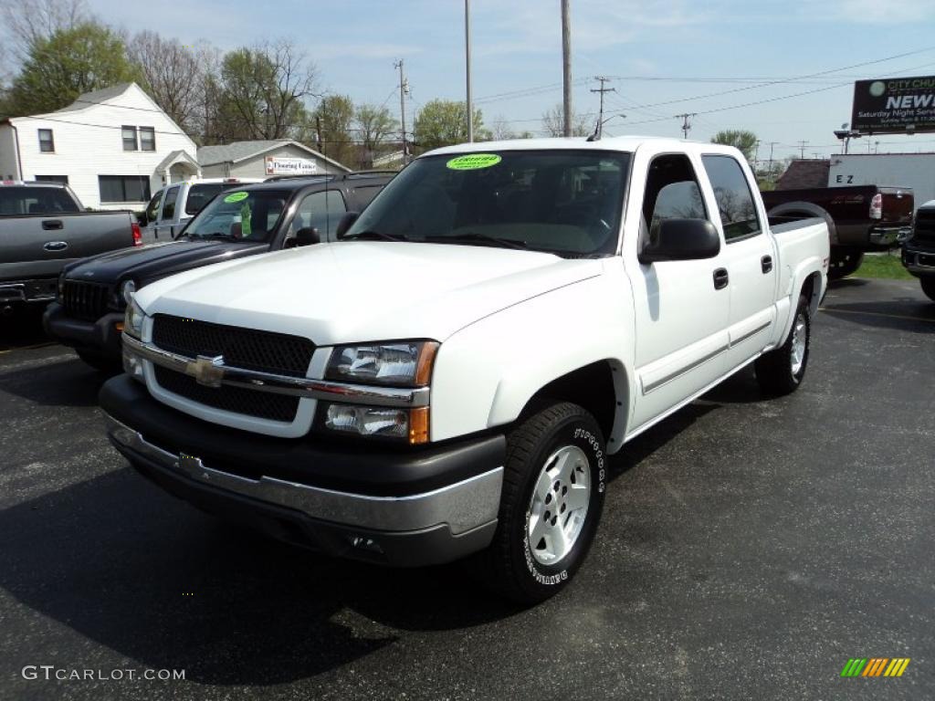 2004 Silverado 1500 Z71 Crew Cab 4x4 - Summit White / Dark Charcoal photo #2